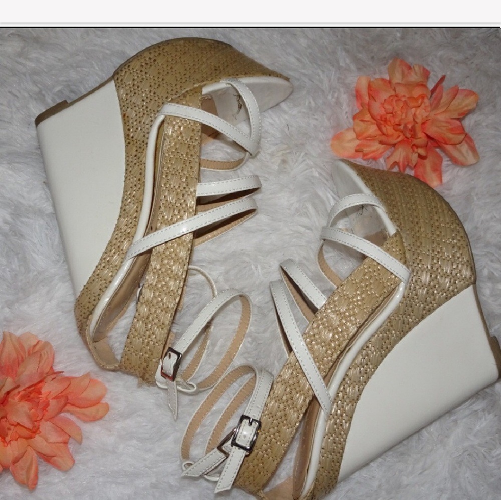 High White and Tan Wedges